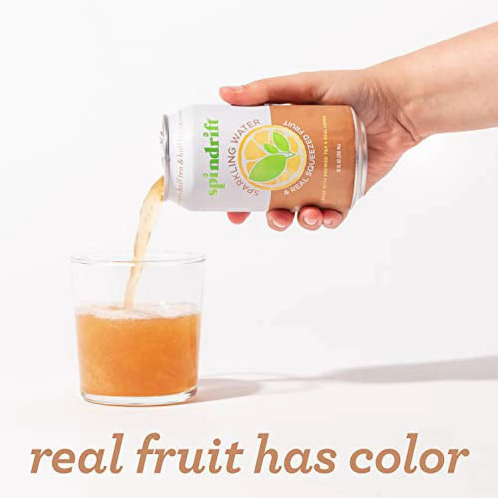 Half Tea & Half Lemon Flavored Sparkling Water, 12 Fl Oz Cans, Pack of 24 D989212