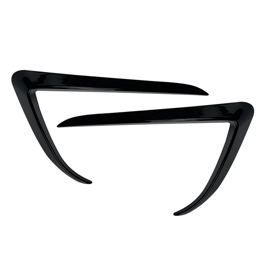 2PCS Car Front Fog Light Eyebrow Cover Trim Black O794