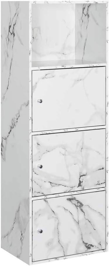 White Marble 3 Door Cabinet P471988