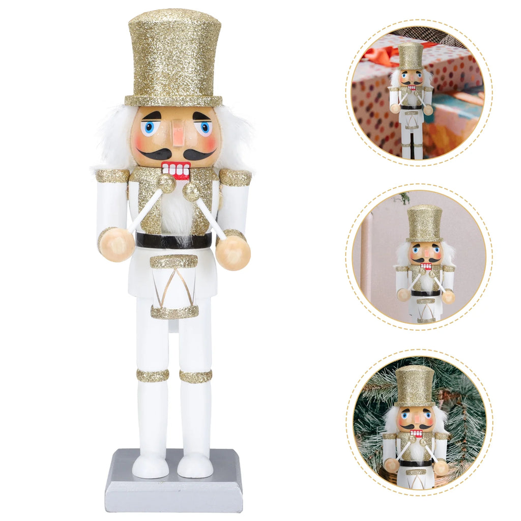 White Wooden Nutcracker Soldier Doll Christmas Decor J773255