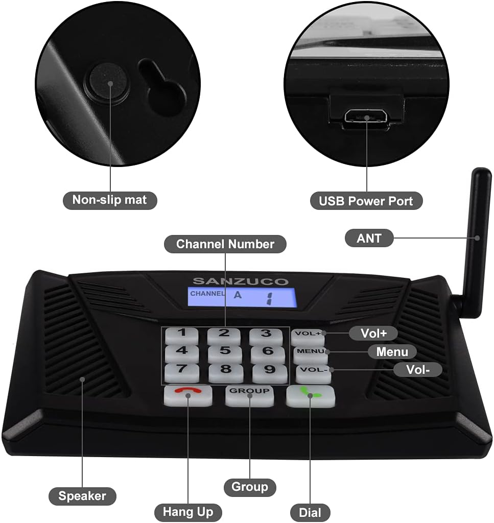 Wireless Intercom System Pack 4 H379