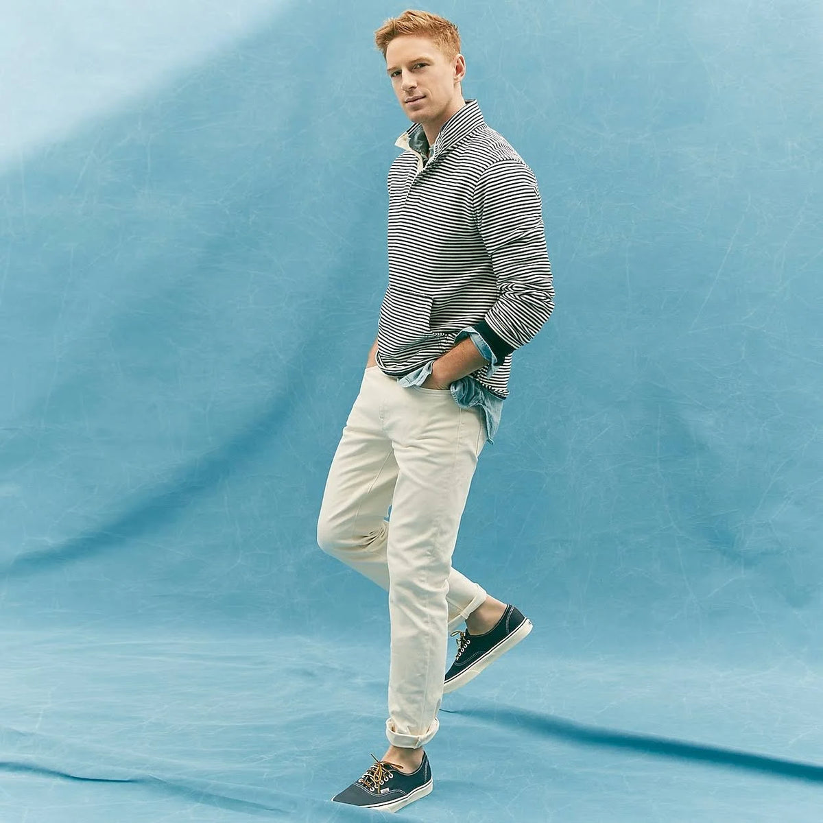 Straight-Fit Garment-Dyed Five-Pocket Pant F50018