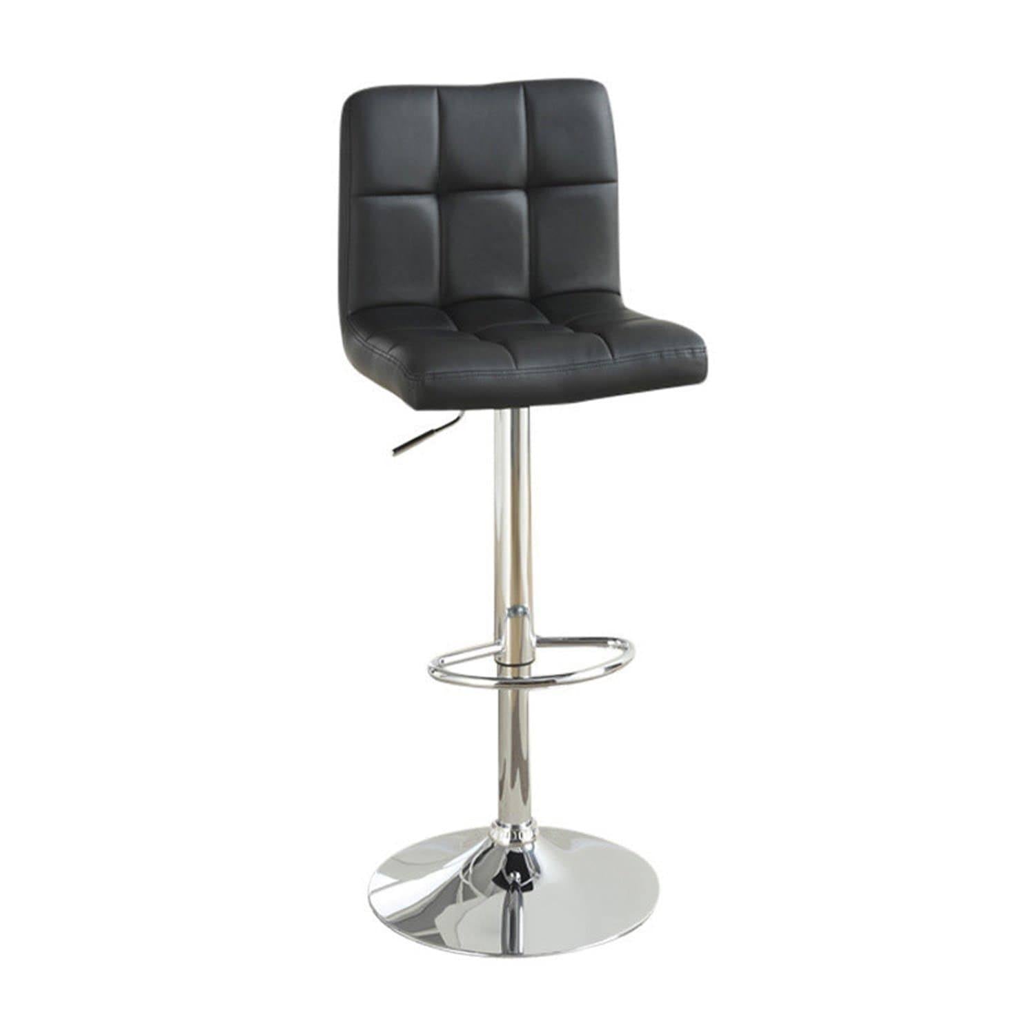 Black and Silver Set of 2 Bar Stool I94955