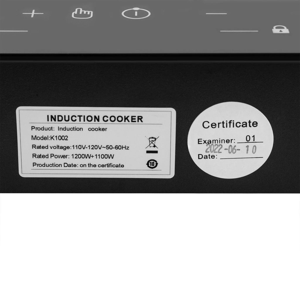 Double Induction Cooktop with 2 Burner Independent Control 1200W+1100W G425