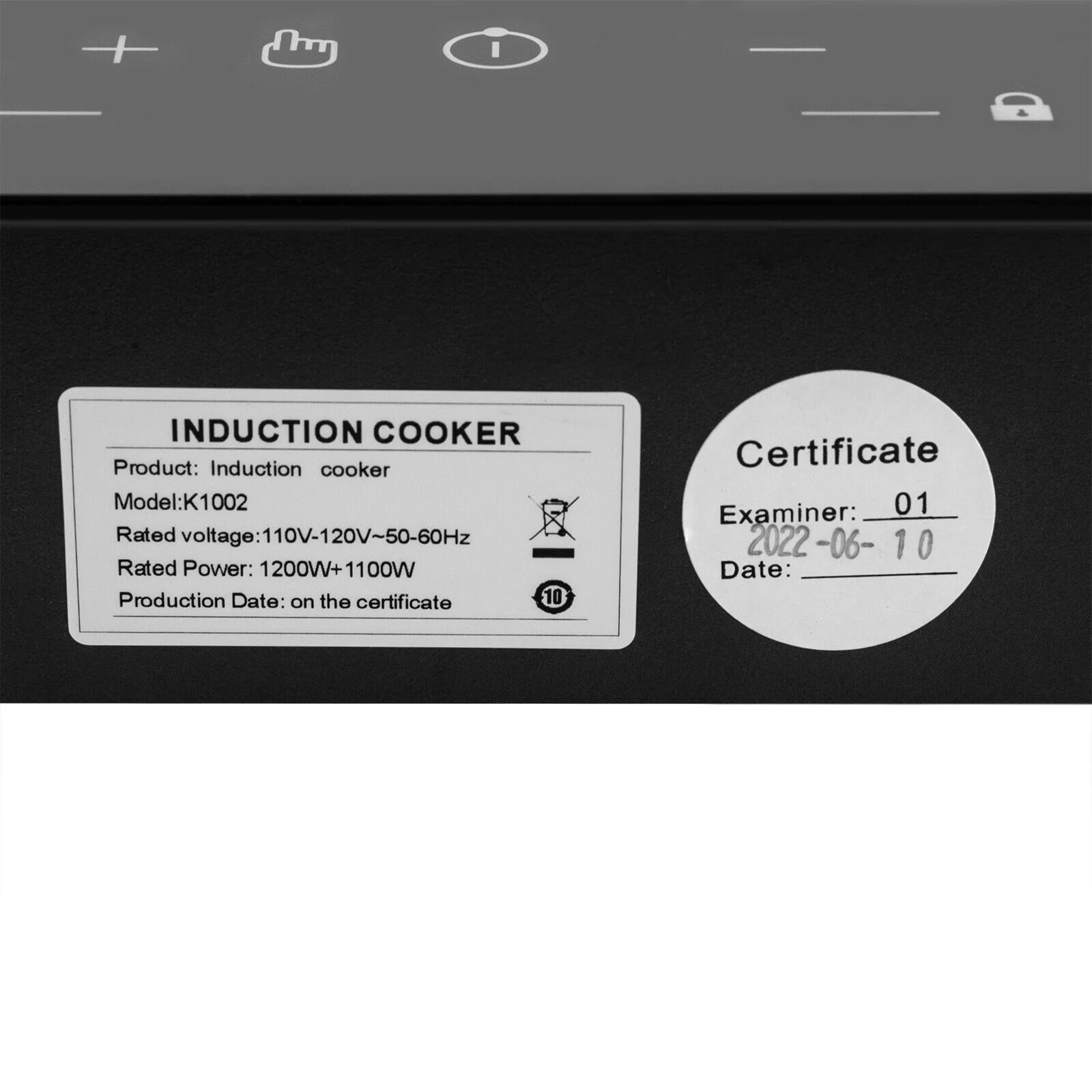 Double Induction Cooktop with 2 Burner Independent Control 1200W+1100W G425