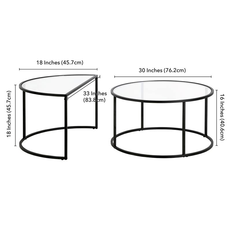 Blackened Bronze Nested Coffee Table Set Z731388