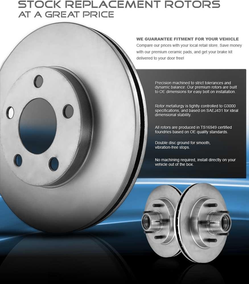 Front Brake Disc Rotors and Metallic Brake Pads O105126