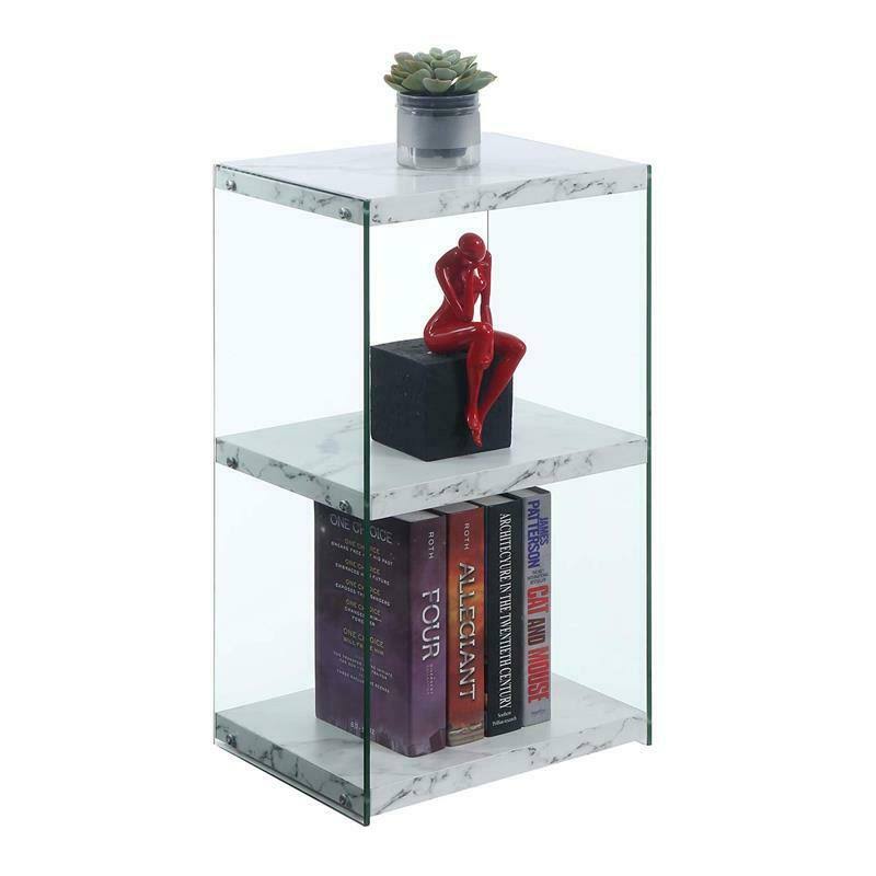 White 3 Tier Bookcase M5993