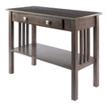 40x22 Oyster Gray and Silver Solid Console Table C54728