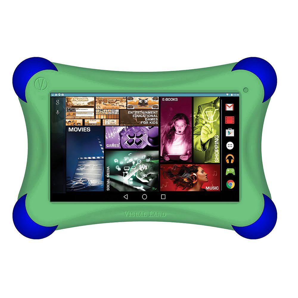 Green 7-Inch 16GB Android Tablet with Bumper J438