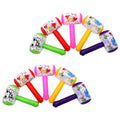 8 Pcs Ringing Toy Hammer with Bell 10pcs Inflatable Childrens Halloween Props Pool Party B9331