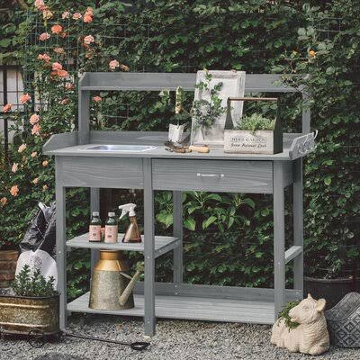 Gray Fir Potting Bench V8315