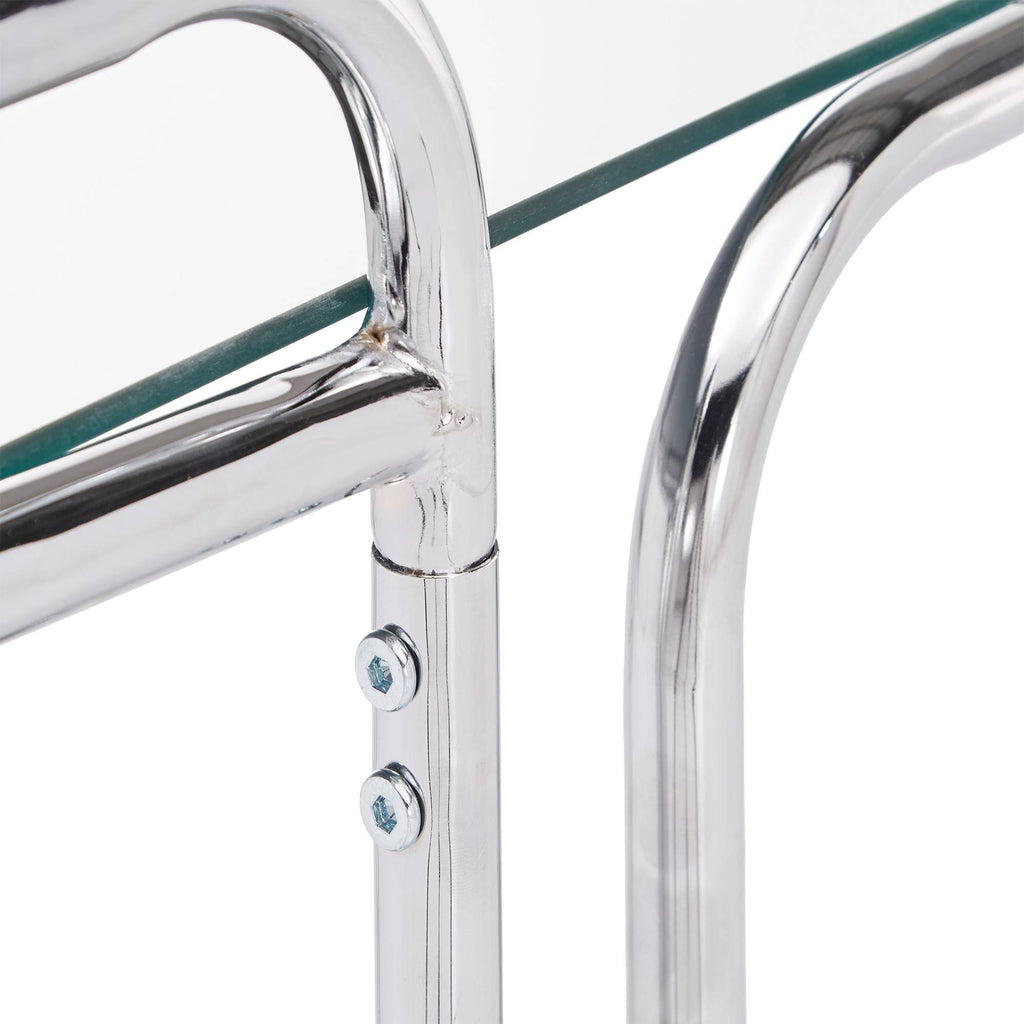 Chrome Finish Round Edge Bar Cart C952