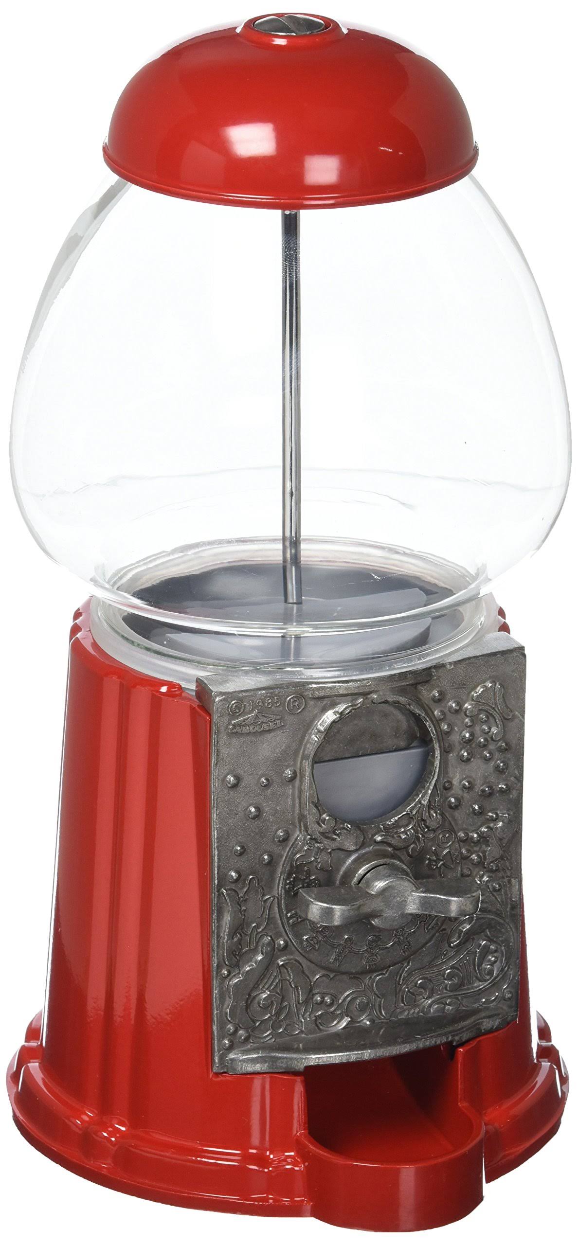 Red Die Cast Metal Gumball Machine Bank W8912
