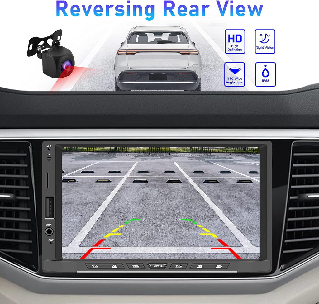 7'' Touch Screen Car Stereo Radio with Bluetooth, FM Radio, Mirror Link U411