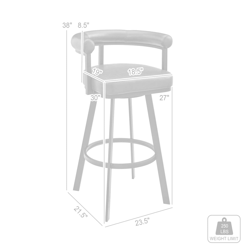 White/Chrome Swivel Bar Stool W146522