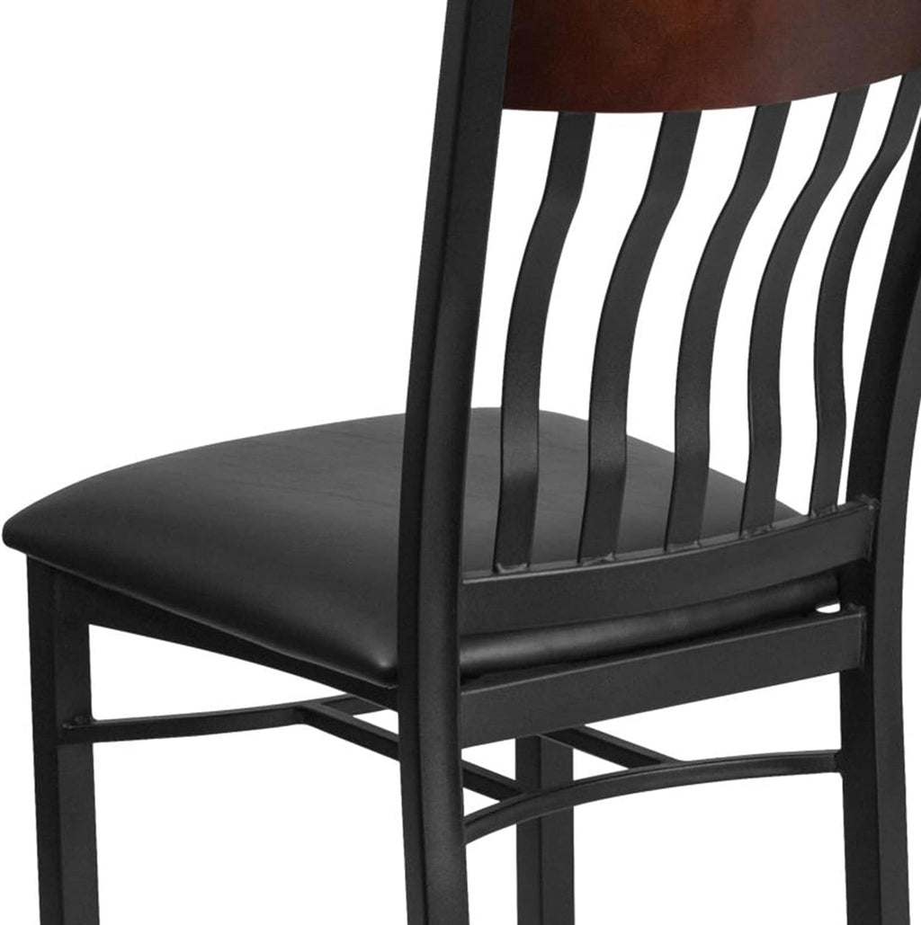 Black Vinyl Seat Restaurant Chair Y32775