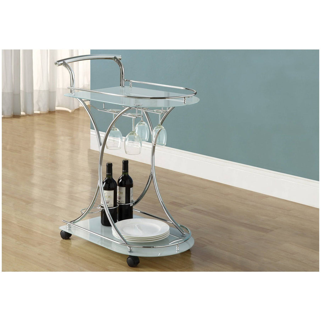 Metal/Glass Mobile Serving Cart F3016