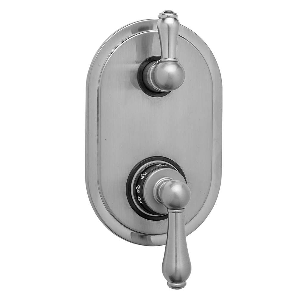 Oval Plate with Thermostatic Valve with Peg Lever Built-in 2-Way or 3-Way Diverter K137