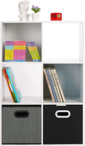 White 6-Cube Wooden Storage Organizer W9967