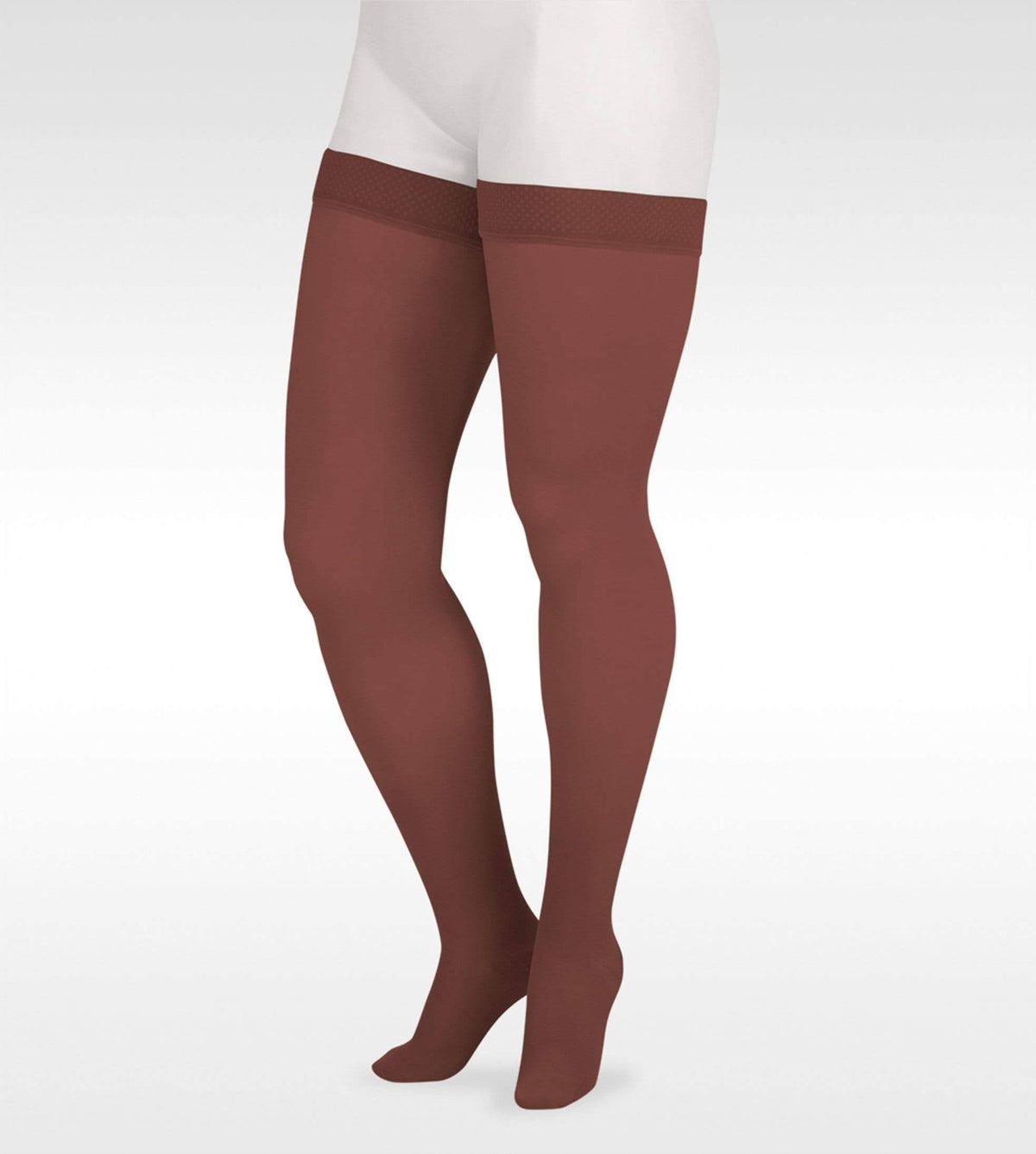 Navy 20-30 mmHg Thigh High with Silicone Top Band B6544
