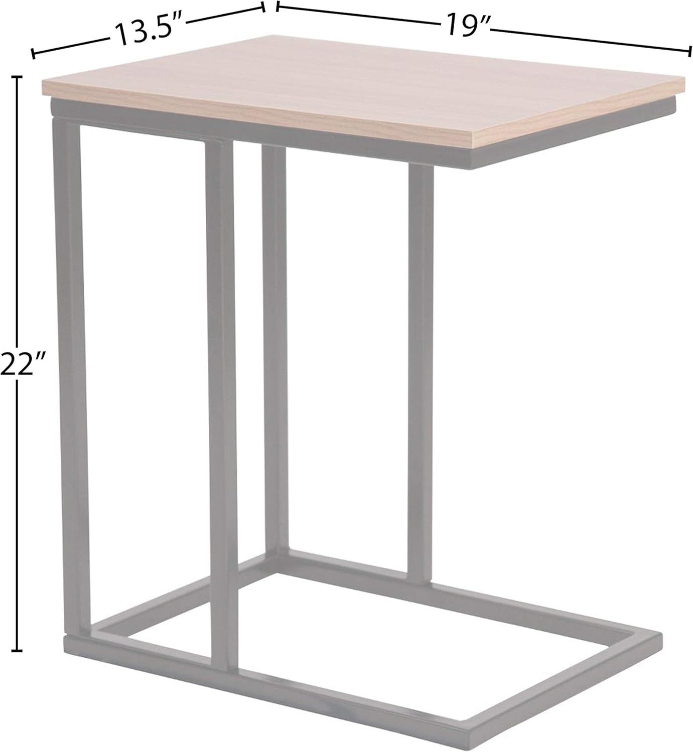 Rustic Wood Grain Finish Side Table with Black Metal Base Pack of 2 E533249