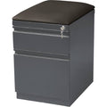 Charcoal/Gray 2 Drawer Mobile File Cabinet with Seat E1789