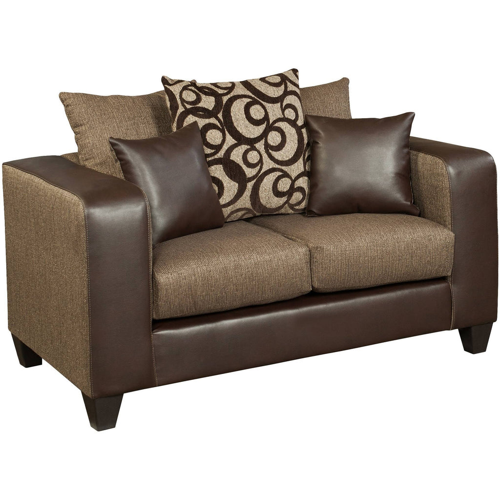 Espresso Chenille Loveseat L18735