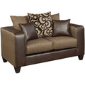 Espresso Chenille Loveseat L18735