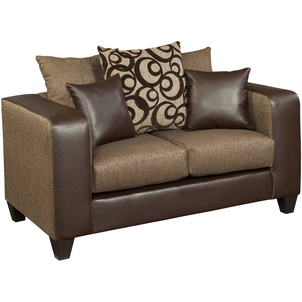 Espresso Chenille Loveseat L18735