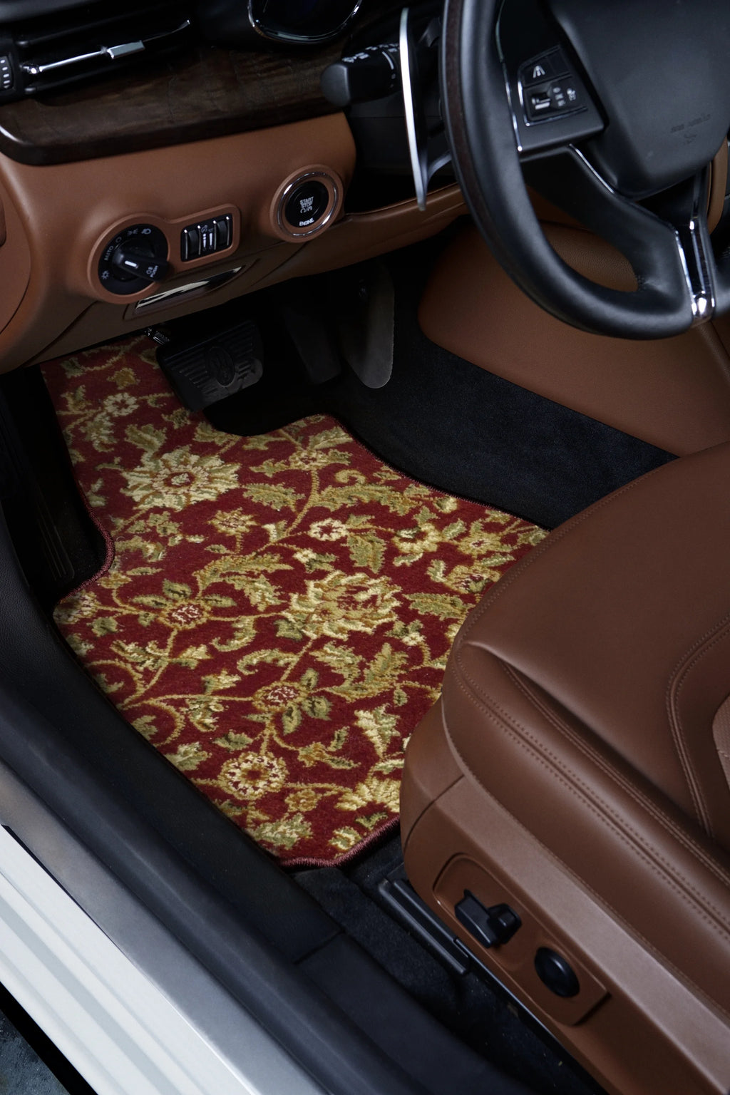Red Oriental Car Mats U5348