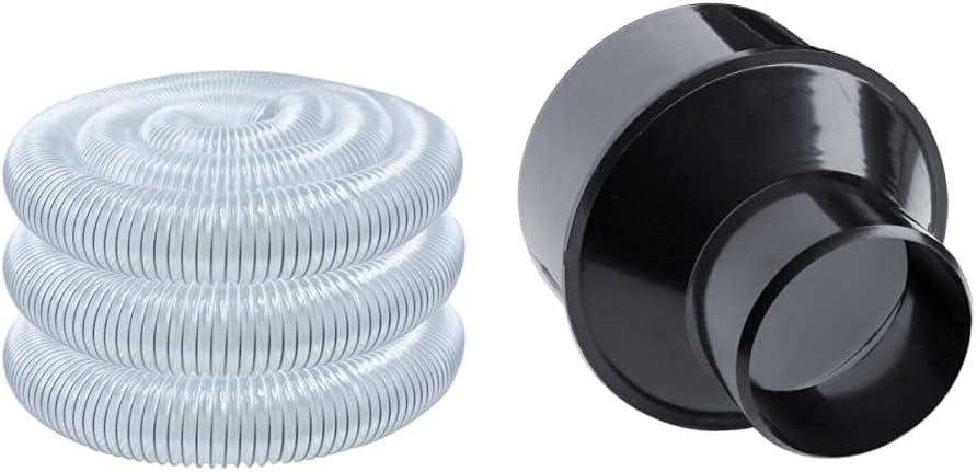4 Inch x 20 Feet Flexible Clear View Heavy Duty PVC Hose Pack of 2 M4348