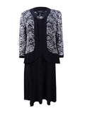Lace Jacket Dress (10, Black/White) X911741