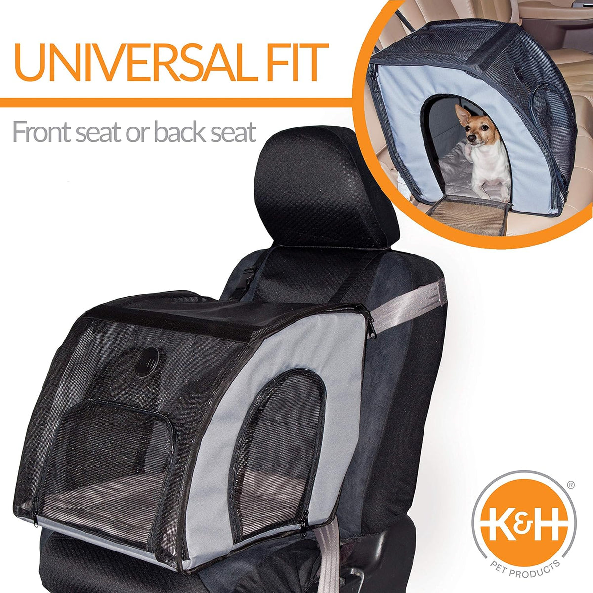 Gray/Black Medium Pet Travel Safety Carrier Pack of 2 N1749