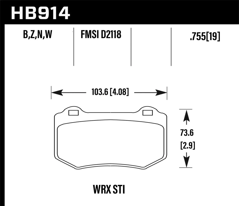 HPS 5.0 Rear Brake Pads X215211