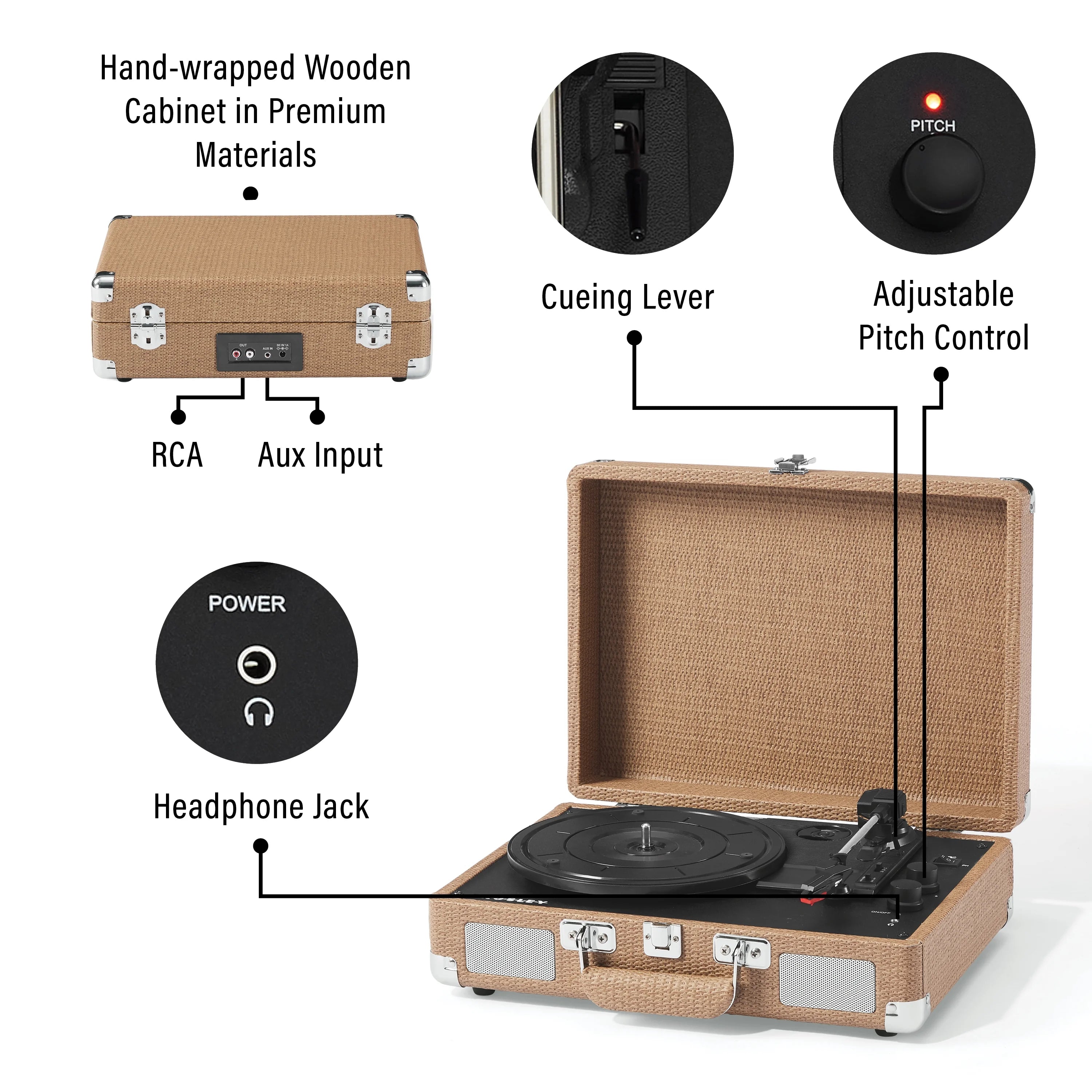 Vinyl Record Player with Bluetooth Speakers X979348