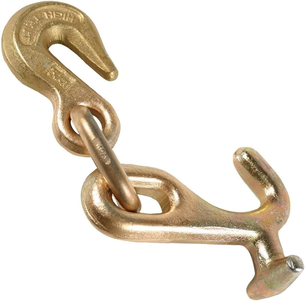 Tow Chain with Forged J Hook and T/J-Combo Hook, Grade 70 Chain, 10 Foot, 4,700 Pound Safe Working Load J52294