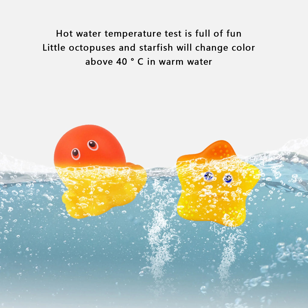 Color Changing Floating Baby Bath Toys with Net K124