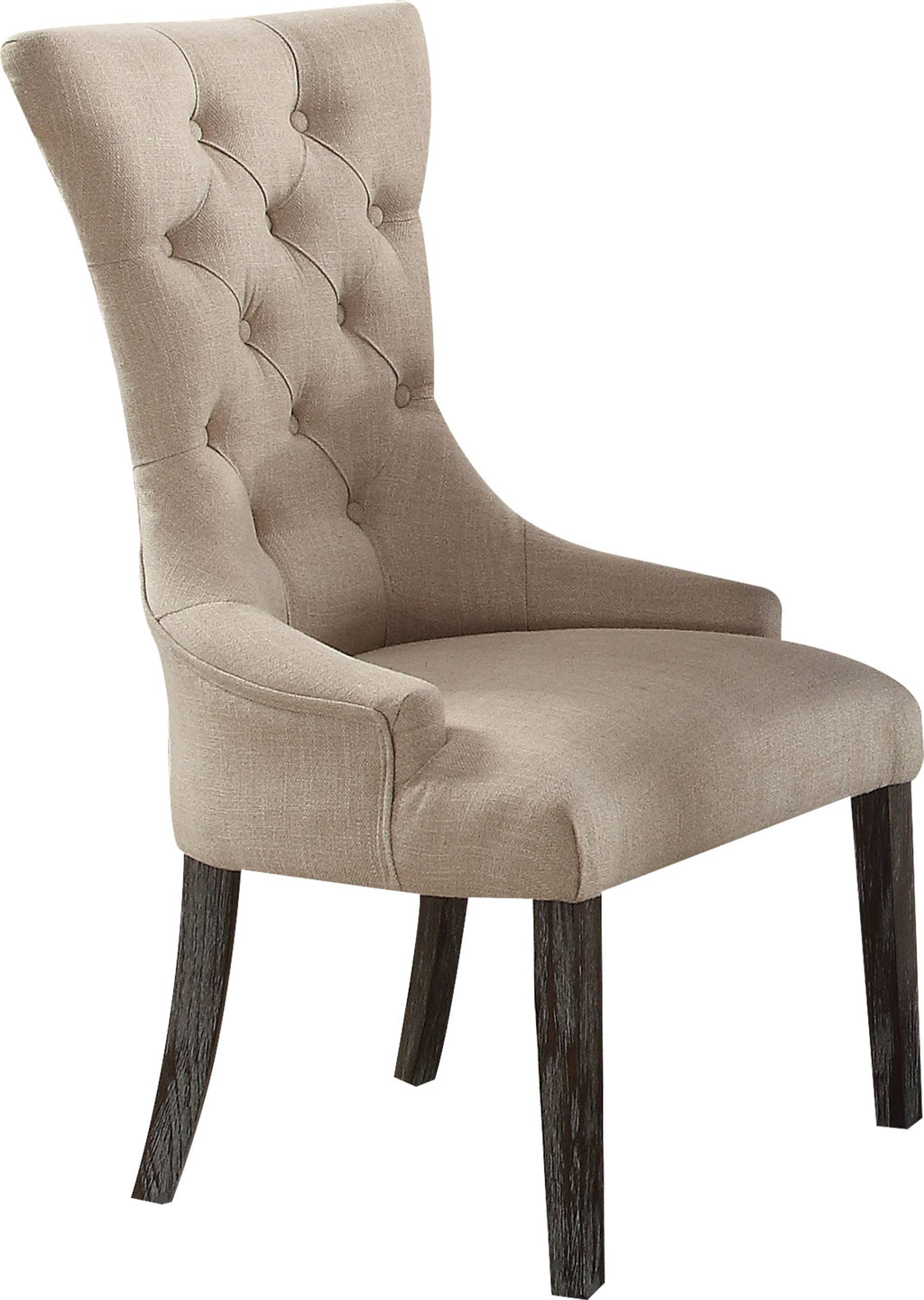 Beige Linen Dining Arm Chair (Set of 2) M470965