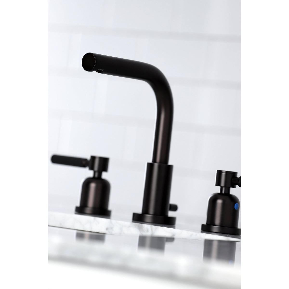 8x22 Widespread Bathroom Faucet, Brushed Nickel F173