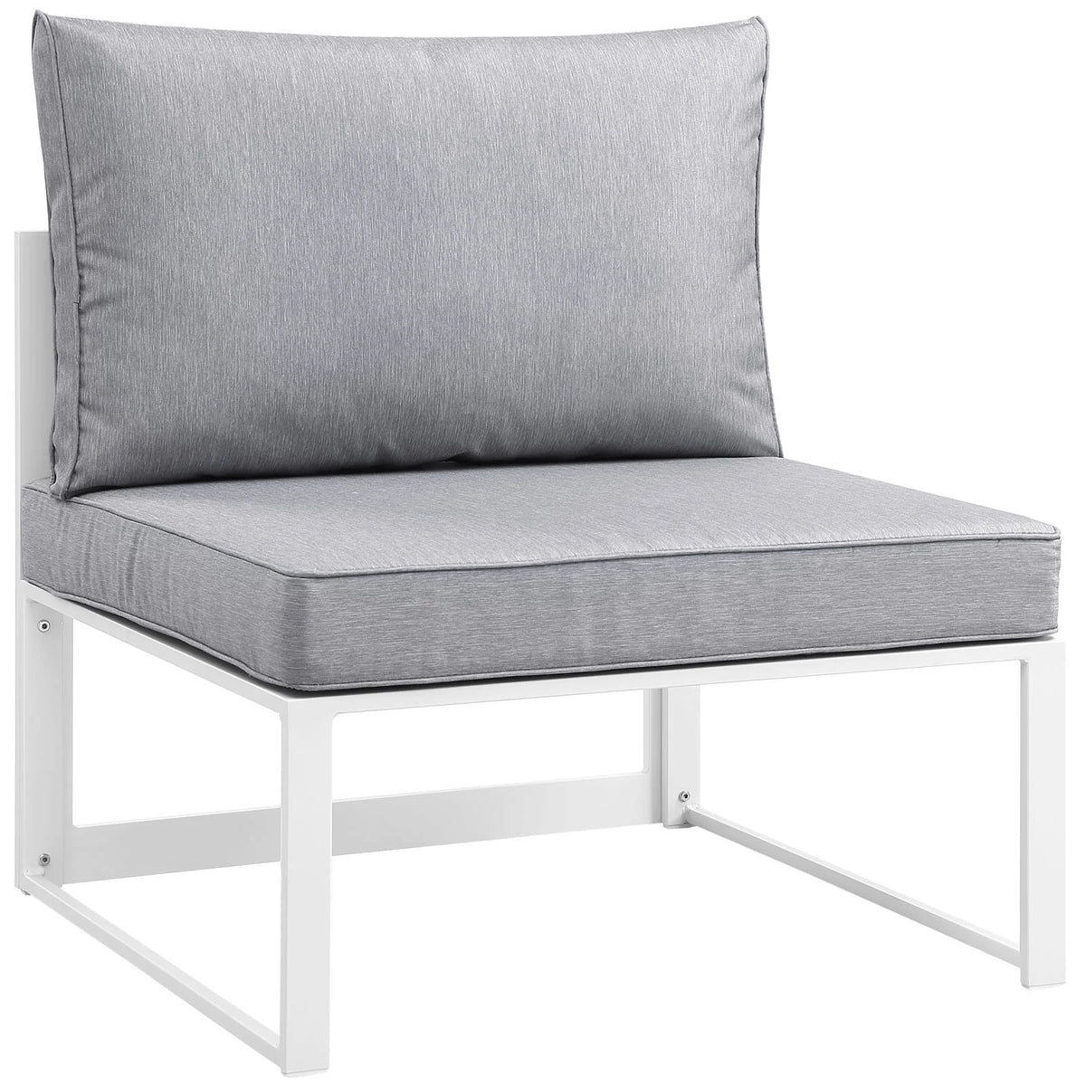 White Grey Fabric Outdoor Patio Sectional Sofa Set C6856