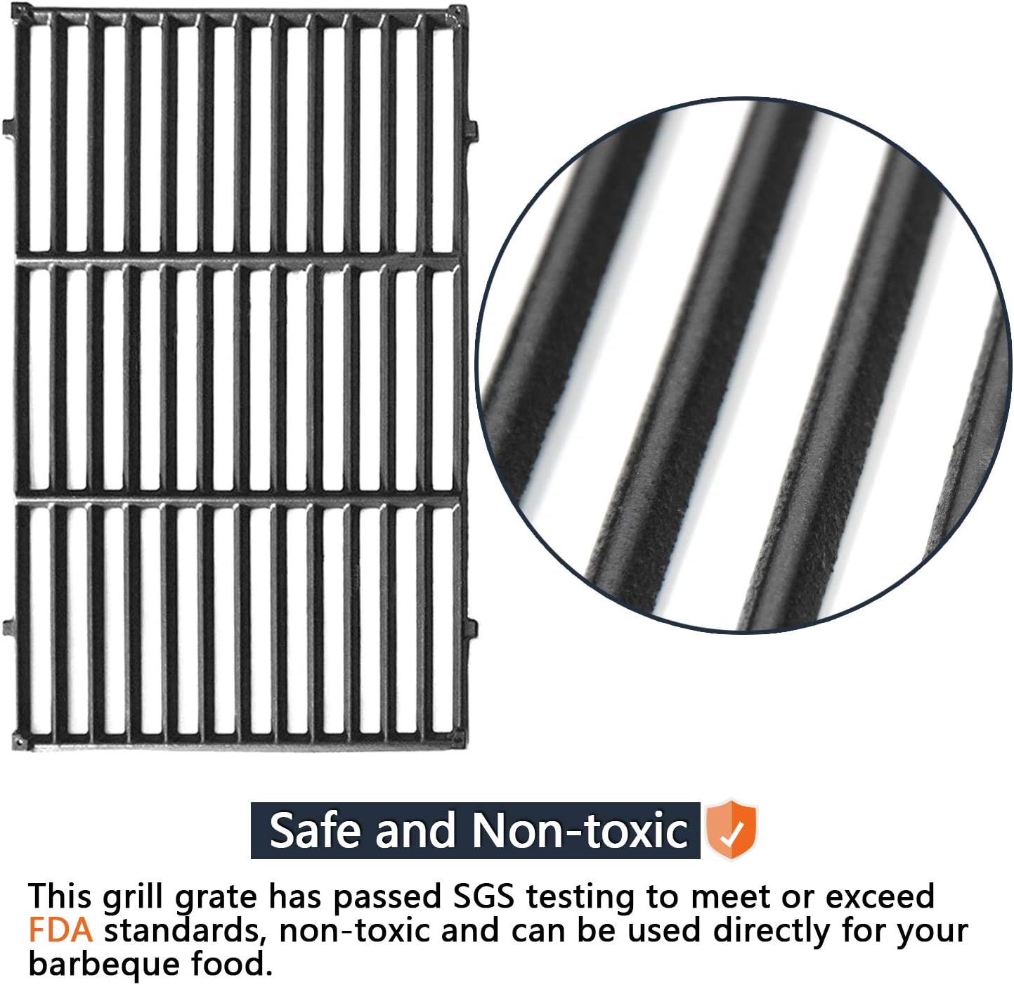 Set of 2 Cast Iron Grill Grates 19.5 inch N447
