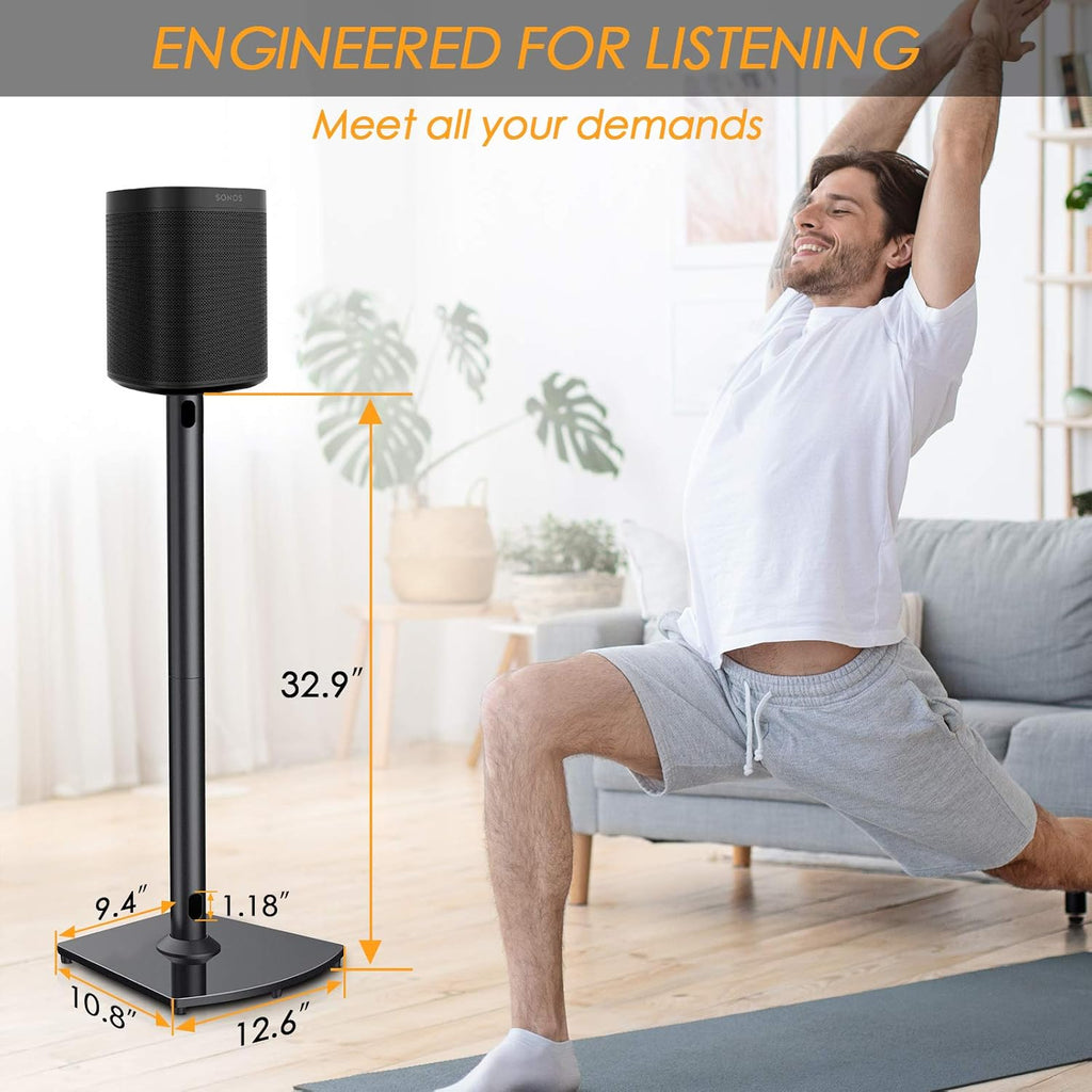 Black Heavy Duty Floor Speaker Stands X696625