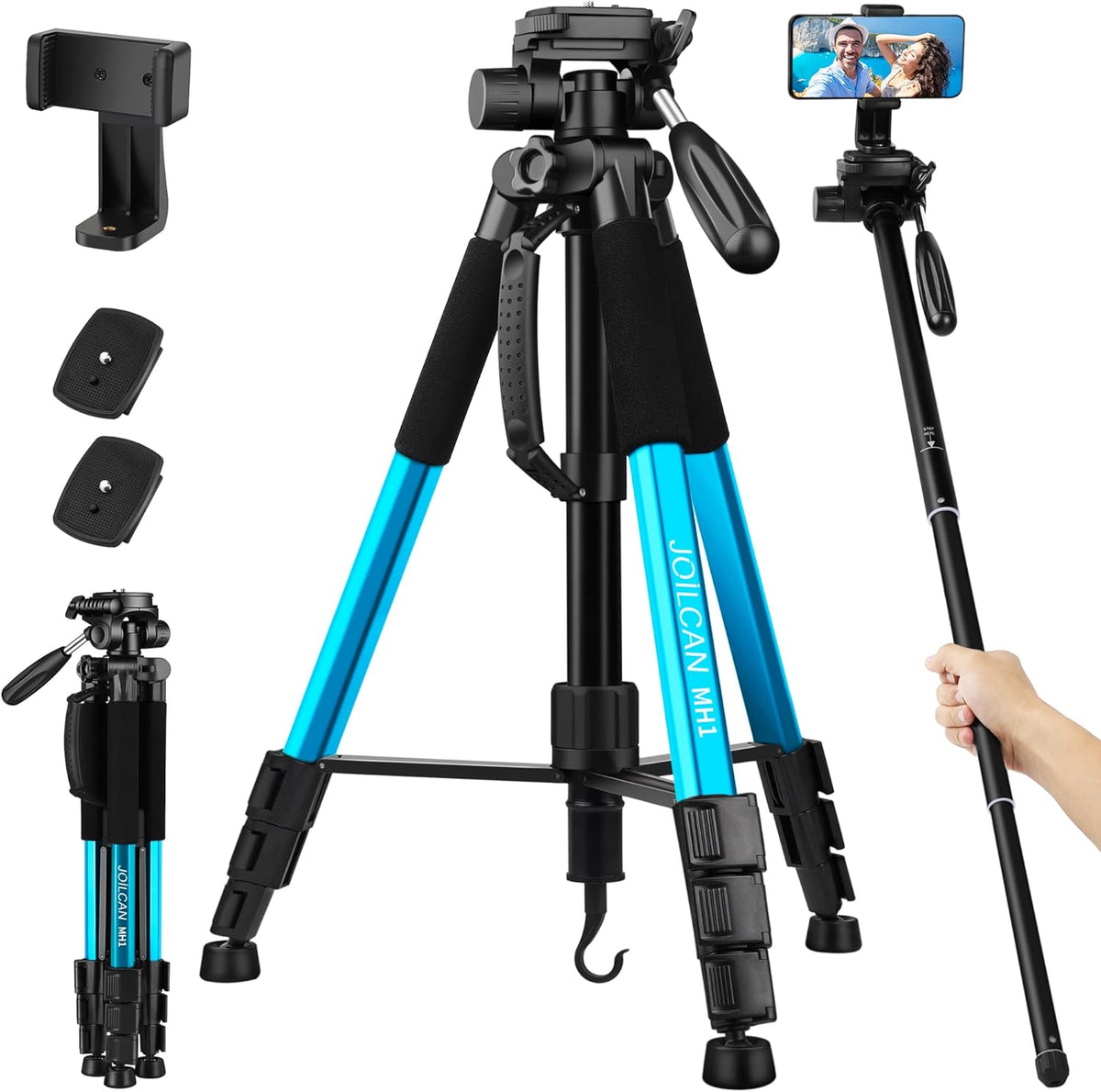 72-Inch Aluminum Tripod with 2 Quick Release Plates and Carrying Case K293