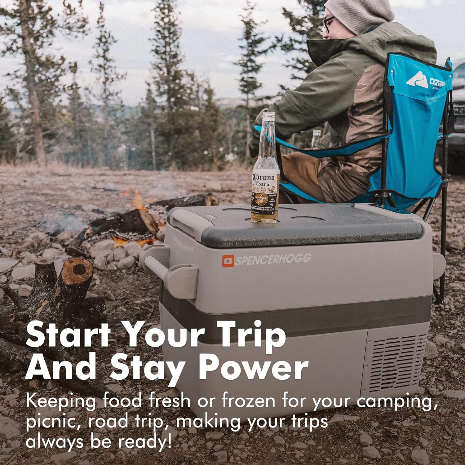 Portable Freezer Fridge, 12 volt Refrigerator, 42 Quarts X80789