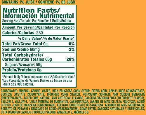 Naranjada Mineral Spring Water, 20.3 Fluid Ounce Bottle (Pack of 12) G74258