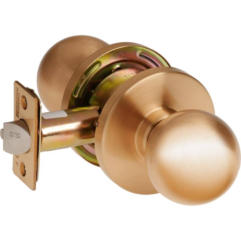 Passage Knob Set, Satin Bronze Finish T627556