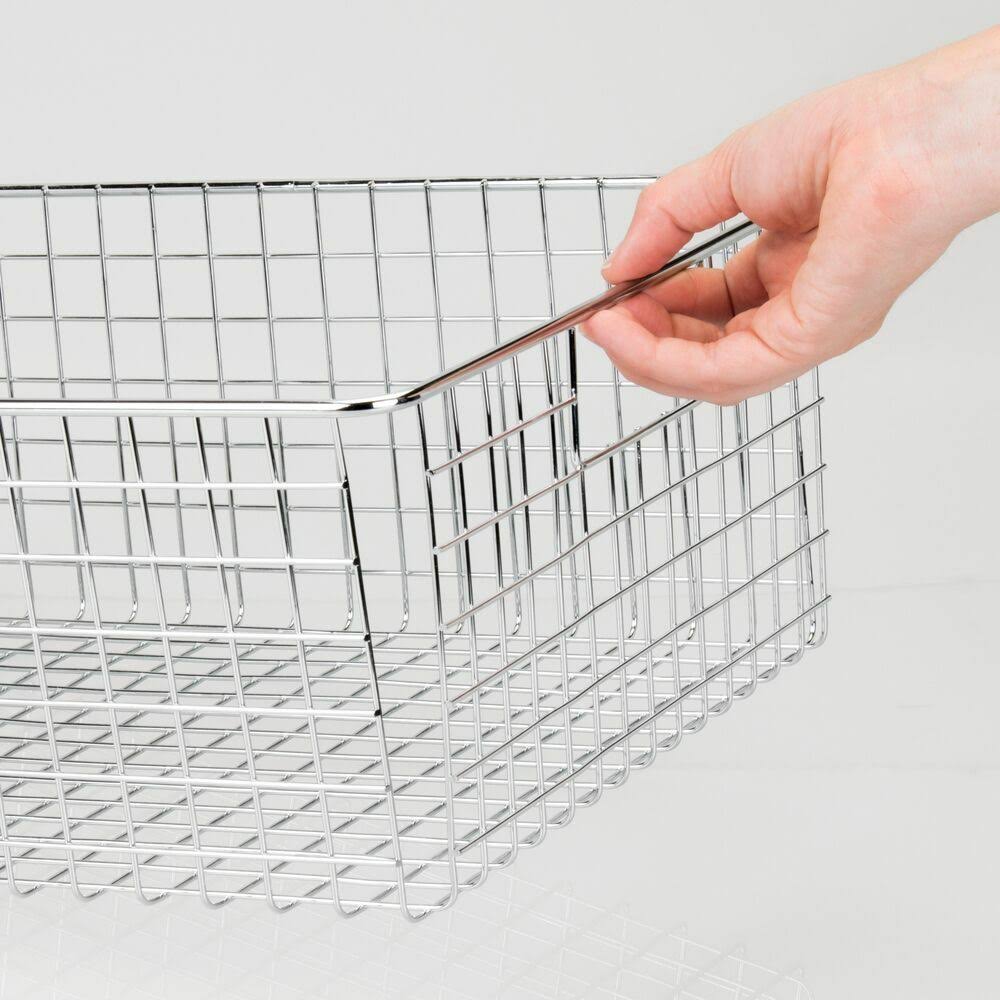 Metal Wire Food Organizer Storage Bin Baskets with Handles D968