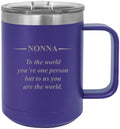 Purple Stainless Steel Engraved Travel Coffee Mug with Slider Lid H3006