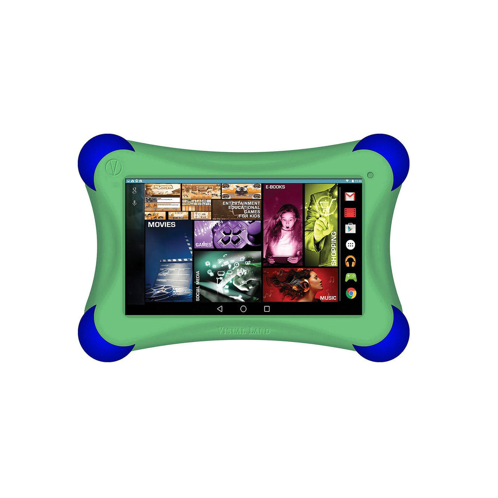 Green 7-Inch 16GB Android Tablet with Bumper J438